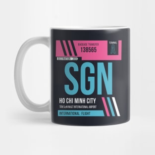 Ho Chi Minh City (SGN) Airport Code Baggage Tag Mug